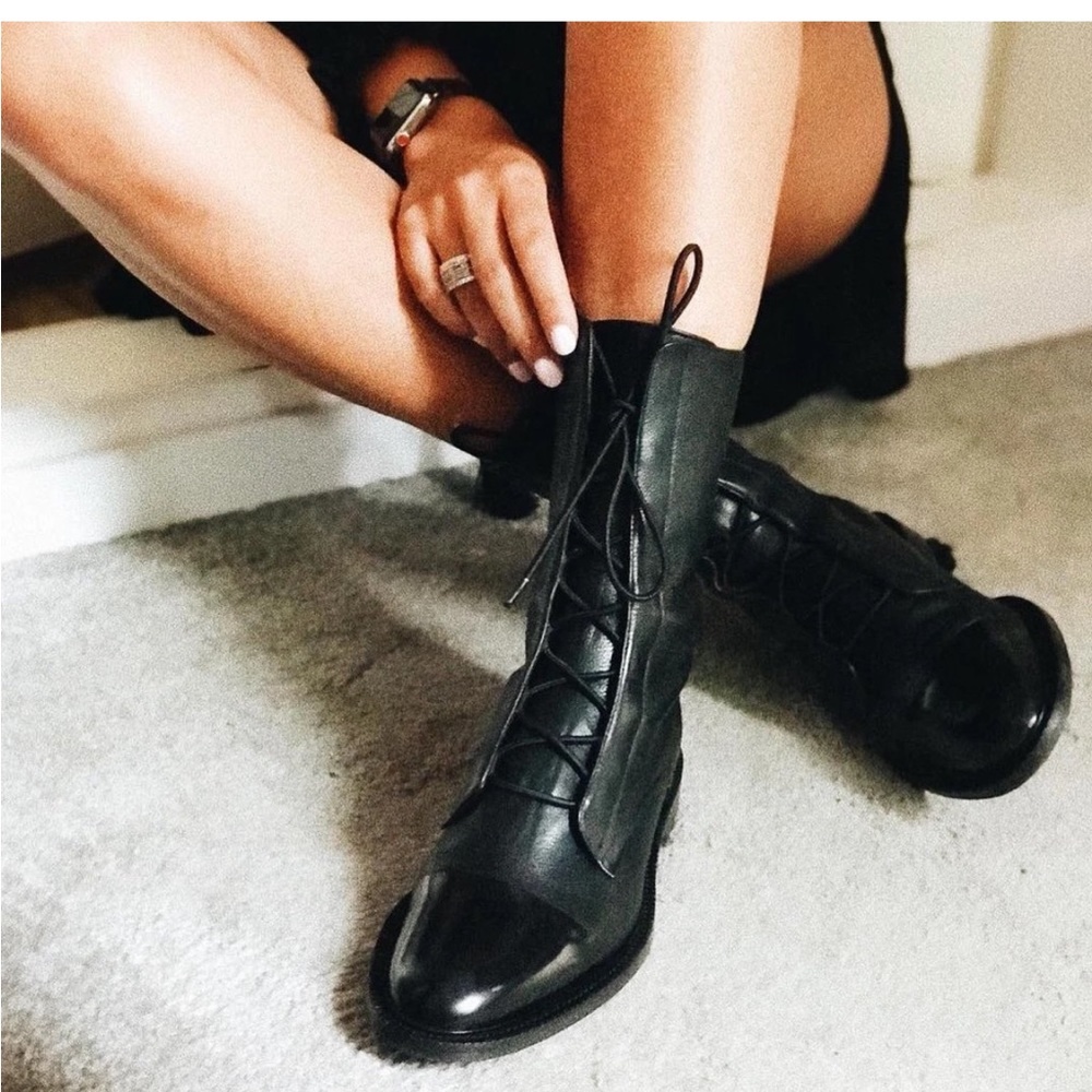 Inch2 brogue euro leather tall boots size 38